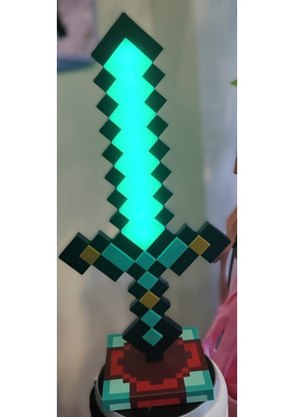 Minecraft Kılıç Model Çok Renkli Şarjlı Masa/gece Lambası AD62221