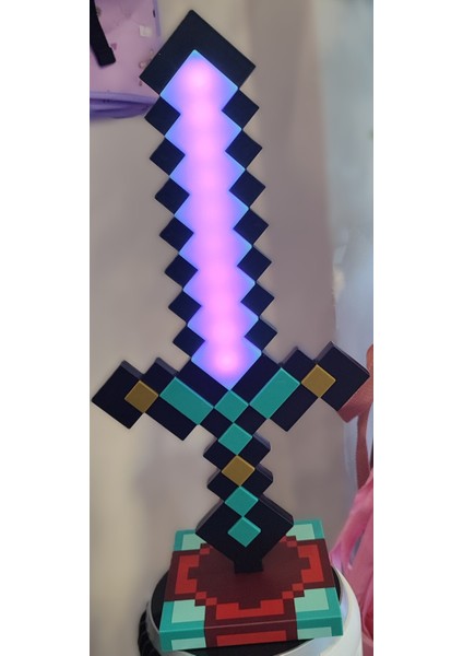 Minecraft Kılıç Model Çok Renkli Şarjlı Masa/gece Lambası AD62221 fiyatları