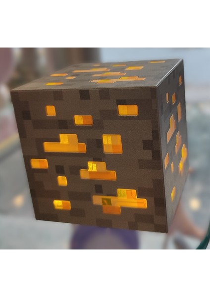 Minecraft Taş Model Şarjlı Masa/gece Lambası AD66203