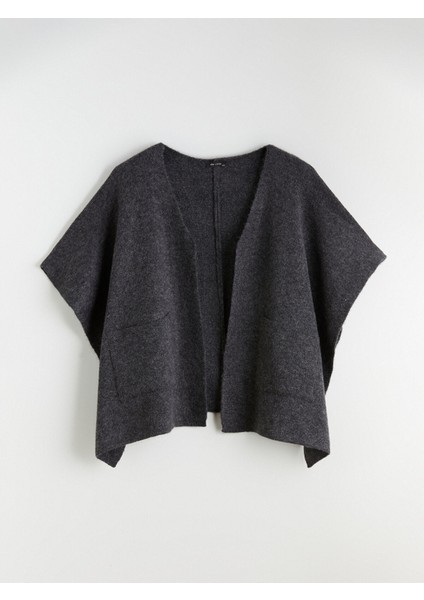 Yeni Sezon Şal Yaka Oversize Kadın Triko Panço indirimleri