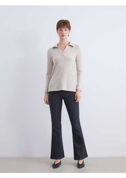 Yeni Sezon Polo Yaka Fitilli Kadın Tişört fiyatları