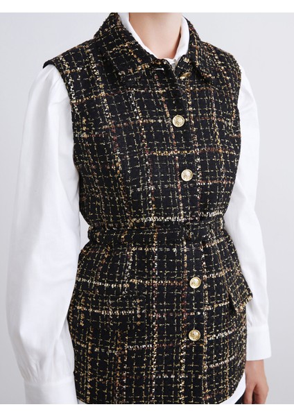 Yeni Sezon Gömlek Yaka Kadın Tüvit Yelek indirimleri