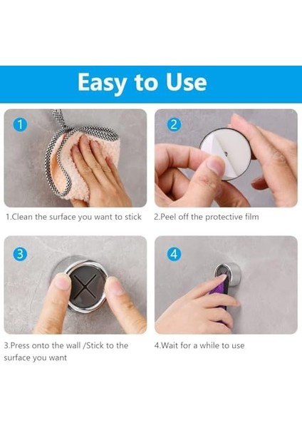 Yapışkanlı Duvar Havlu Askısı | 2'li Set | Siyah-Gri fiyatları