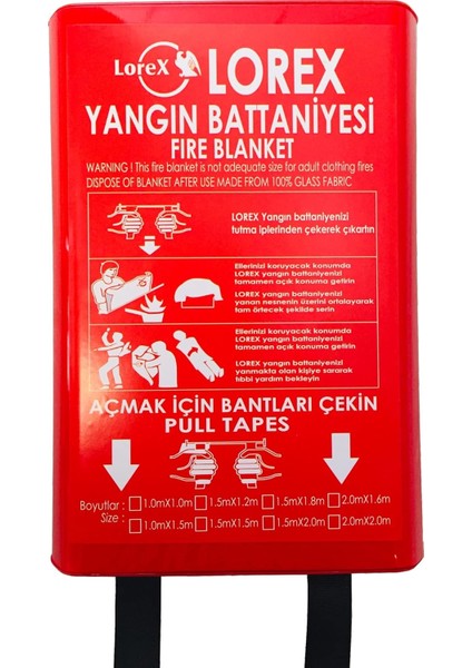 LR-FB1015B Kutulu Yangın Battaniyesi 100CM x 150CM