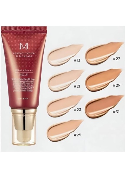 Mıssha Mükemmel Kapatıcılık Sunan Çok Fonksiyonlu M Perfect Cover Bb Krem Ex SPF42 Pa No.27 50 Mililitre