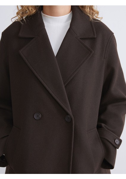 Yeni Sezon Kruvaze Yaka Kadın Kaşe Kaban modelleri