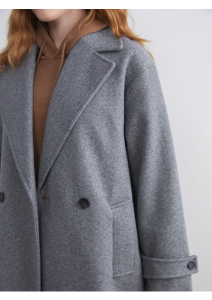 Yeni Sezon Kruvaze Yaka Kadın Kaşe Kaban modelleri