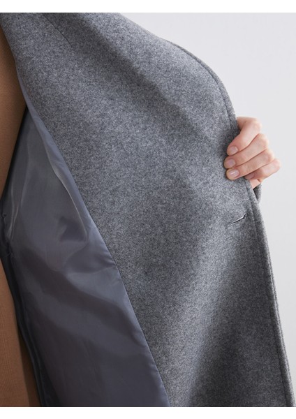 Yeni Sezon Kruvaze Yaka Kadın Kaşe Kaban fırsatları