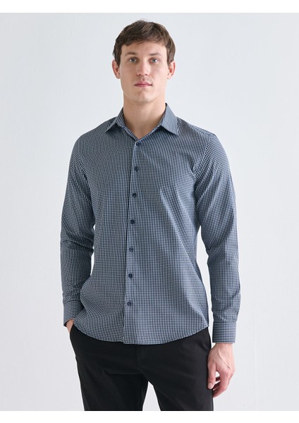 Yeni Sezon Standart Kalıp Uzun Kollu Erkek Gömlek