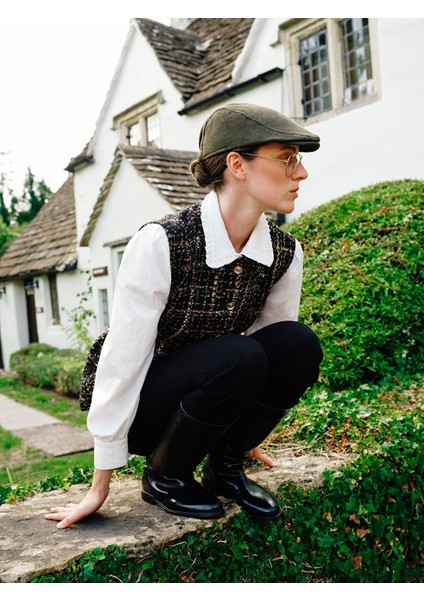 Yeni Sezon Gömlek Yaka Kadın Tüvit Yelek