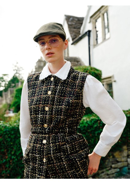 Yeni Sezon Gömlek Yaka Kadın Tüvit Yelek fiyatları