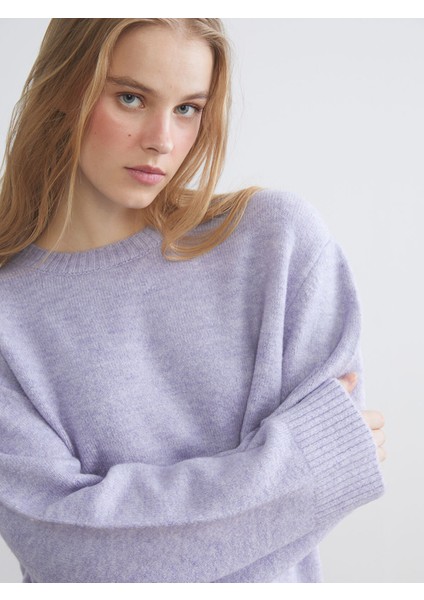 Yeni Sezon Bisiklet Yaka Oversize Kadın Triko Kazak