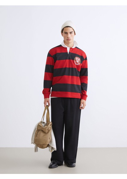 Yeni Sezon Polo Yaka Harvard Baskılı Erkek Sweatshirt fiyatları