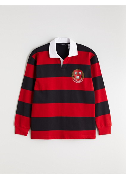 Yeni Sezon Polo Yaka Harvard Baskılı Erkek Sweatshirt indirimleri