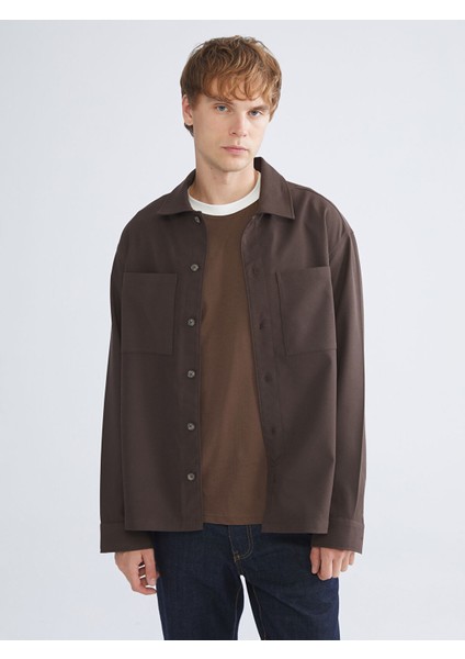 Yeni Sezon Rahat Kalıp Uzun Kollu Kadife Erkek Gömlek Ceket