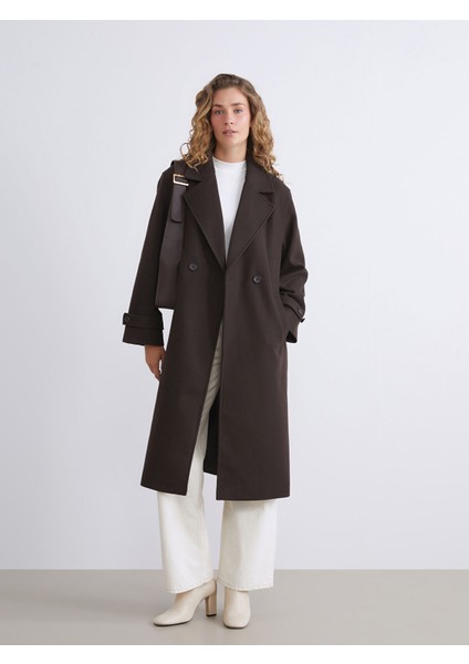 Yeni Sezon Kruvaze Yaka Kadın Kaşe Kaban fiyatları