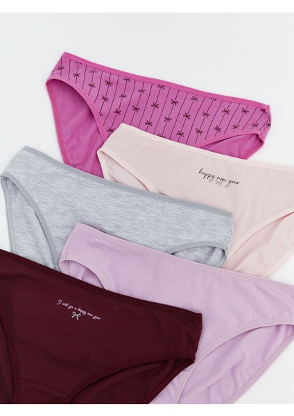 Yeni Sezon Baskılı Bikini Külot 5'li modelleri