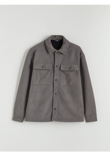 Yeni Sezon Rahat Kalıp Uzun Kollu Kadife Erkek Gömlek Ceket indirimleri