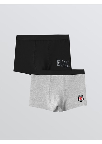 Yeni Sezon Beşiktaş Baskılı Erkek Çocuk Boxer 2'li