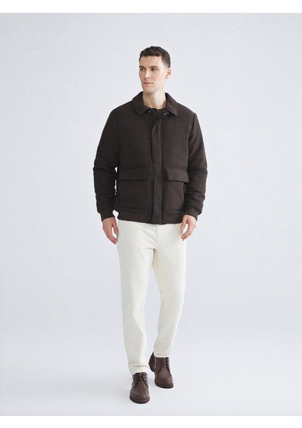 Yeni Sezon Standart Kalıp Gömlek Yaka Kaşe Erkek Mont fiyatları