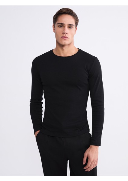 Yeni Sezon Bisiklet Yaka Uzun Kollu Erkek Tişört
