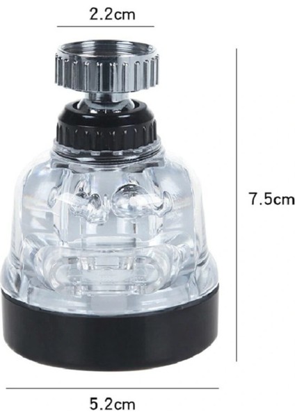 Su Tasarruflu 3 Fonksiyonlu Oynar Musluk Başlığı - Şeffaf (4172) fırsatları