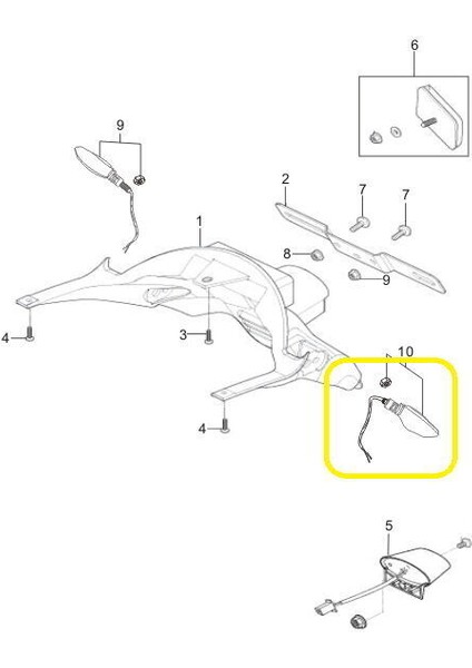 GV650 Arka Sinyal Sol fiyatları