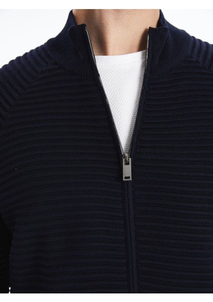 Yeni Sezon Standart Kalıp Dik Yaka Erkek Triko Hırka fırsatları