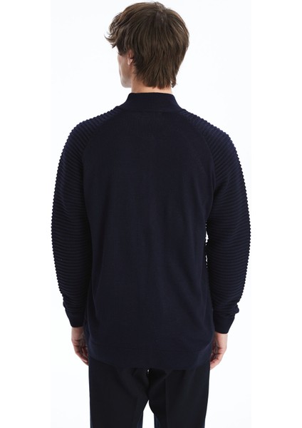 Yeni Sezon Standart Kalıp Dik Yaka Erkek Triko Hırka indirimleri