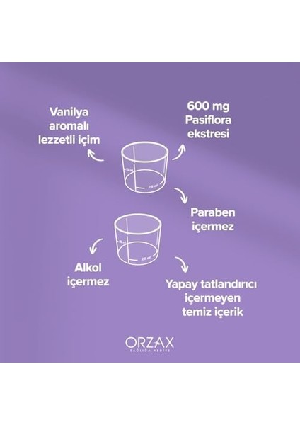 Orzax Ocean Passiflora 600 Mg Takviye Edici Gıda Şurubu 150 ml fiyatları