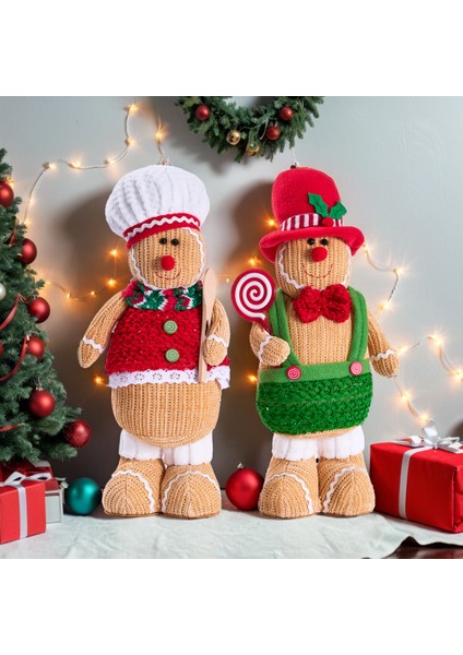 Noel Için Zencefilli Kurabiye Insan Figürü Ayakta Duran Kukla Dekorasyonu (Yurt Dışından) fiyatları