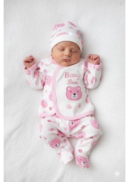 Çocuk Baskılı ve Nakış Işlemeli Pamuk Uzun Kollu Alt Üst Takım