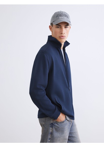 Yeni Sezon Polo Yaka Erkek Fermuarlı Sweatshirt