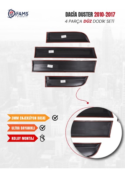 Dacia Duster 2010-2017 Uyumlu Dodik Seti 4 Parça Düz (Baskısız) fırsatları