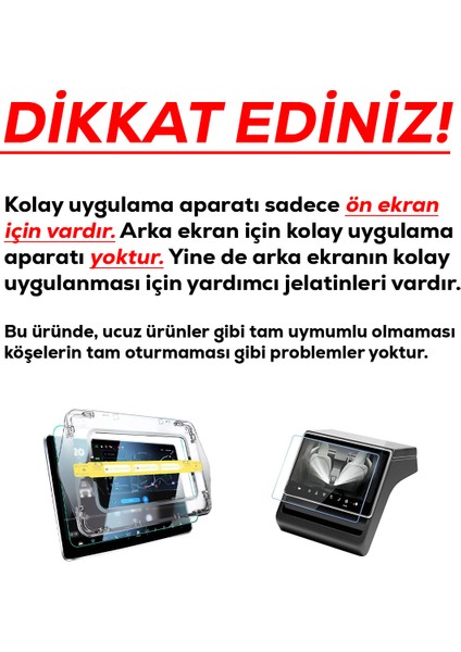 Tesla Model Y Juniper 2025 2in1 Ekran Koruyucu Uygulama Aparatlı Ön ve Arka Temperli Cam Koruyucu Parlak fiyatları