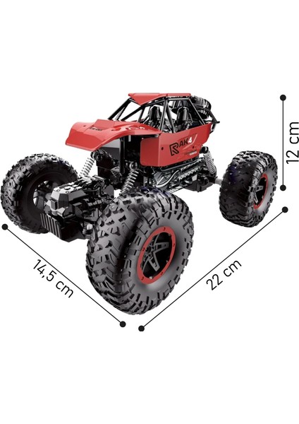 Uzaktan Kumandalı 4x4 Off-Road Arazi Aracı – 1.18 Metal Süspansiyonlu Kırmızı fiyatları