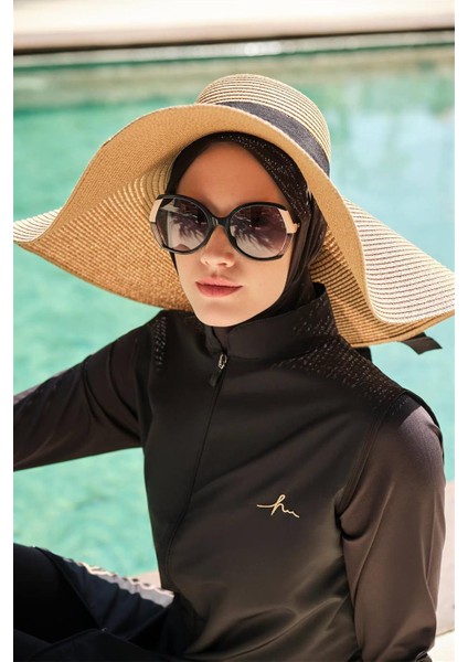 HSM-3048-B Azure Bakır Yaprak Desenli Tesettür Mayo fiyatları