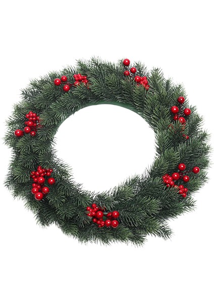 Noel Çelenk Süsü Duvar Asması Simüle Sarmaşık Çam Iğnesi Yeşil Bitki Çiçek (Yurt Dışından)