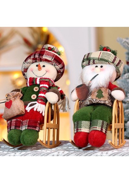 圣诞复古公仔圣诞节摇椅装饰品 (Yurt Dışından) fiyatları