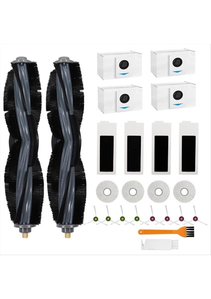 Ecovacs Deebot T20 OMNI/T20E OMNI/T20 MAX/T20 Pro Robot Vakum Süpürge Ana Yan Fırça Hepa Filtre Mop Bez Torbaları (Yurt Dışından)