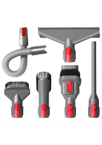 Dyson V15 V11 V10 V7 V7 V8 Vakum Süpürge, Esnek Uzatma Hortum Yatak Aracı Sert Fırça Yumuşak Kıl Bağlanma (Yurt Dışından)