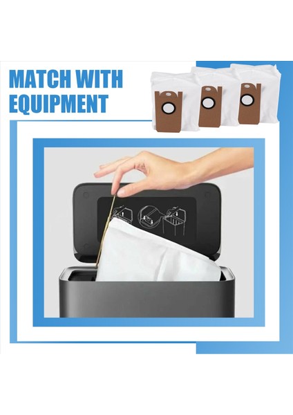 Amarey A90 Için 6 Paket Yedek Toz Torbaları+ Kendini Boşaltıcı Robot Vakumu (Yurt Dışından) indirimleri