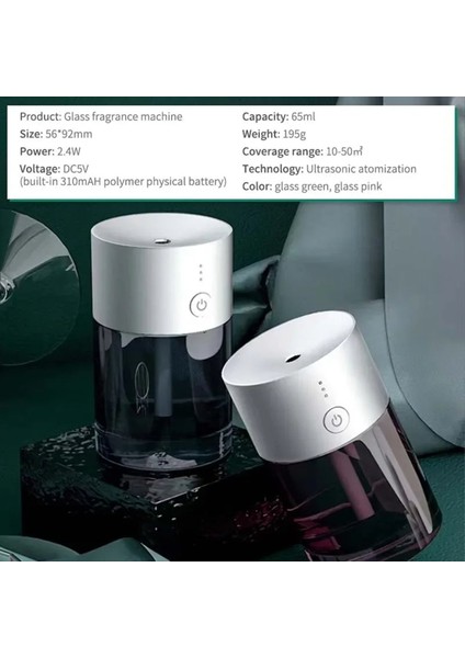 Araba Hava Fazı USB Şarj Edilebilir Esansiyel Yağ Difüzör Odası Kokusu Difüzör Serin Sis Nemlendirici Koku Makinesi A (Yurt Dışından) modelleri