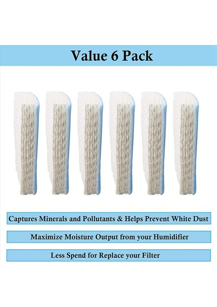 12 Paket Yedek Nemlendirici Filtre Honeywell HFT600 HEV615 HEV615B HEV615W HEV620 HEV620B HEV620W HEV-615 (Yurt Dışından) modelleri