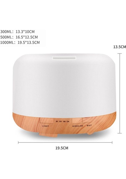Elektrikli Difüzör Hava Nemlendiricisi 1000ML Ultrasonik Serin Sis LED Uçucu Yağ Difüzör Aromaterapi Nemlendiricisi Ab Fişi (Yurt Dışından) fırsatları