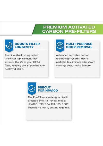 16PCS Premium Karbon Aktif Ön Filtreler Honeywell HPA100 Hava Aramak Için Hava Arabıcı Aksesuarları (Yurt Dışından) modelleri