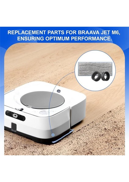 Irobot Braava Jet M6 (6110) (6012) (6112) (6113) Ultimate Robot Mop Için Islak Paspas ve Yedek Tekerlek Lastikleri (Yurt Dışından) indirimleri