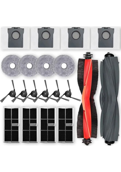 Dreame Bot X40 Ultra / X40 Pro / S30 Pro Ultra Yedek Parçalar Aksesuarları Ana Yan Fırça Hepa Filtre Toz Çantası (Yurt Dışından)