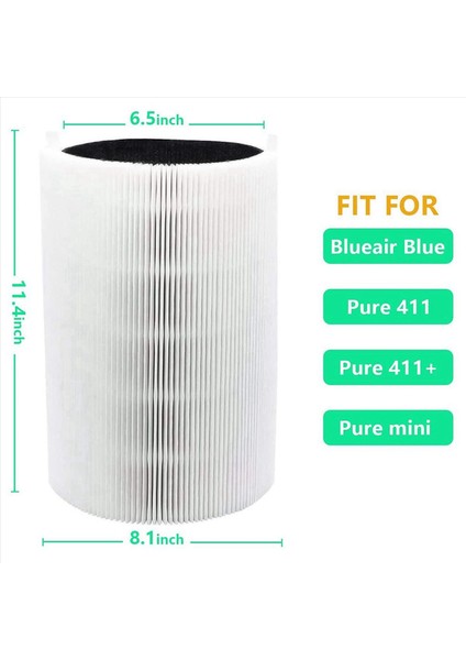 Blueair Blue Pure 411 411+ ve Mini Hava Temizleyici Için 8 Adet Yedek Filtre Hepa ve Aktif Karbon Kompozit Filtre (Yurt Dışından) indirimleri