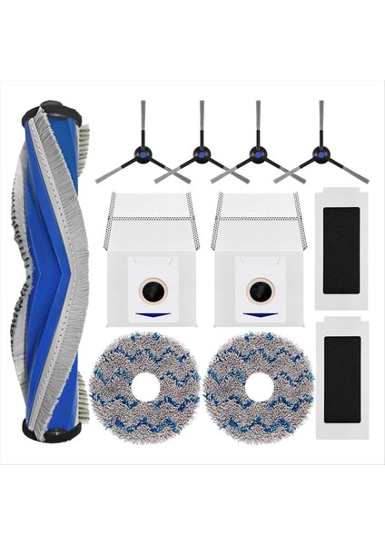 Yedı M12 Pro+ Vakum Süpürge Yedek Parça Kitleri, Ön Anta Kılıf Silindir Fırçası Yan Fırçalar Paspas Toz Torbası Için Yedek Parçalar (Yurt Dışından)